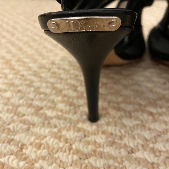 DIOR Black Mesh Sandals Sz.39 - Picture 5 of 7